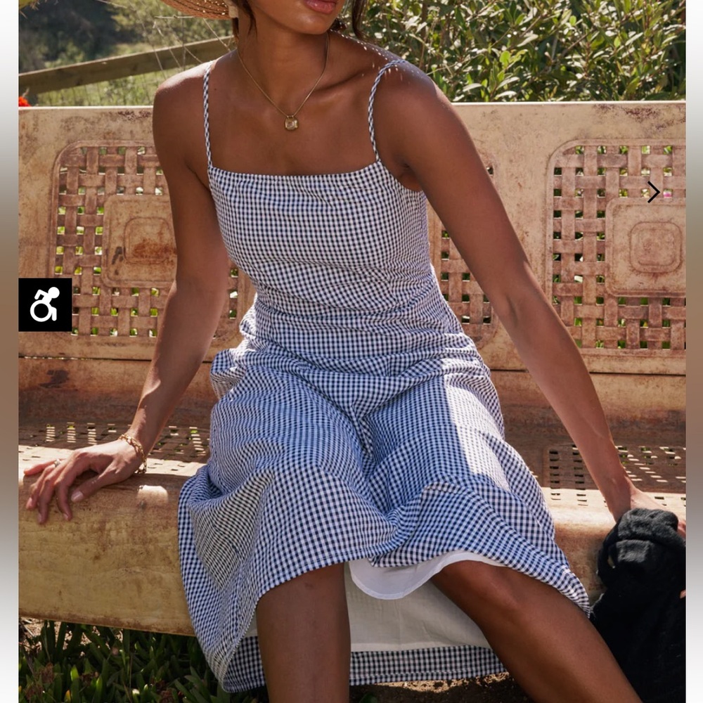 Böhme Trevor Gingham Midi Dress
